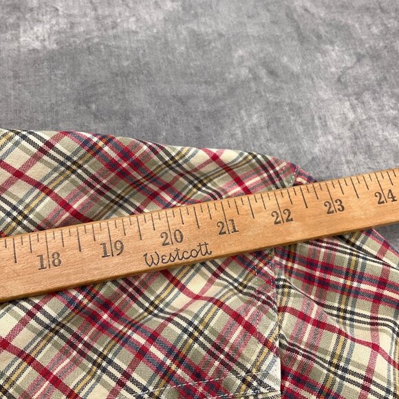 Territory Ahead Shirt Men 2XLarge Red Green Plaid Cotton Casual Work Chore Flaw - Picture 7 of 10